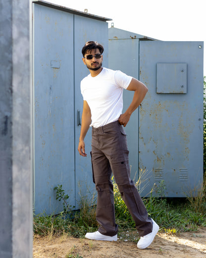 Men’s Loose Fit Cargo Pants – Dark Grey