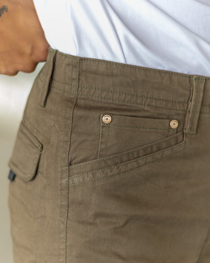 Men’s Loose Fit Cargo Pants – Olive