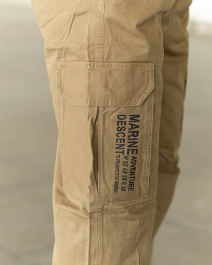 KHAKI Cotton Cargo Joggers with Utility Pockets – Sober Saint