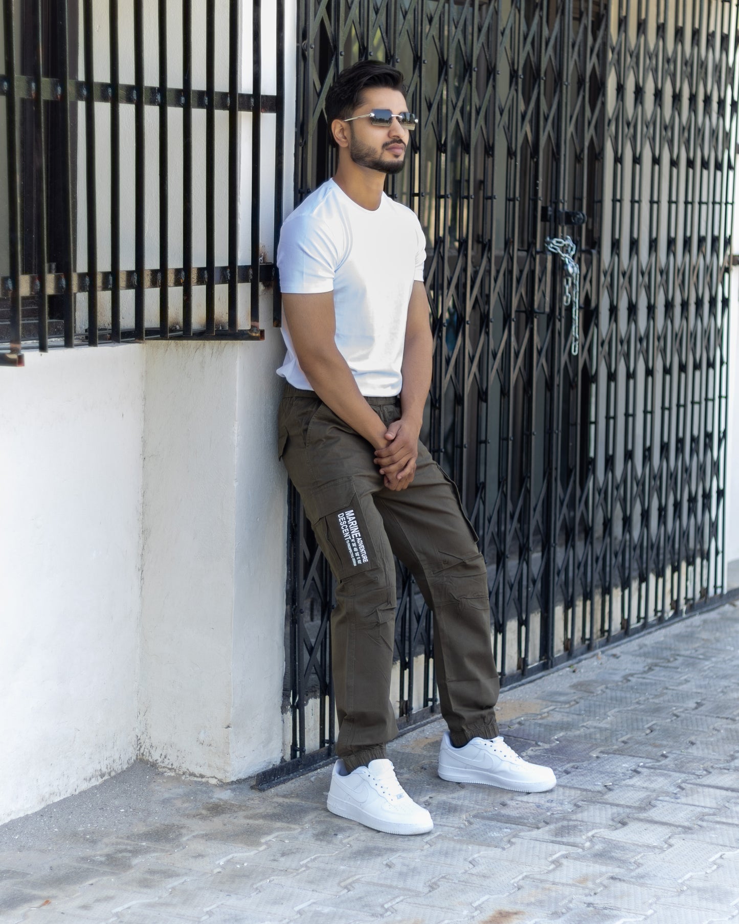 OLIVE Cotton Cargo Joggers with Utility Pockets – Sober Saint