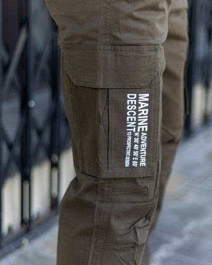 OLIVE Cotton Cargo Joggers with Utility Pockets – Sober Saint
