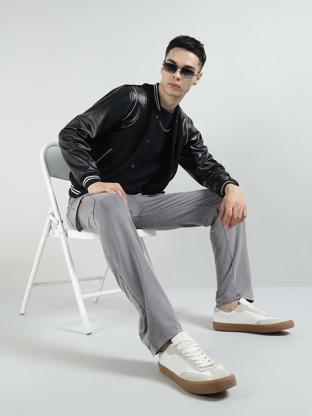 Men’s Cotton Acid Wash Straight Fit Cargo Joggers – GREY