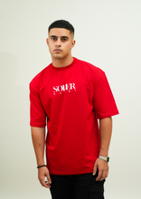 God Wings Red Print Oversize T-Shirt