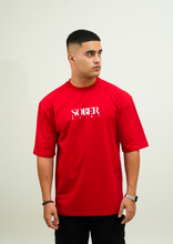 God Wings Red Print Oversize T-Shirt