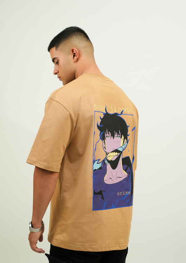 Sung Jinwo Back Print Oversize T-Shirt