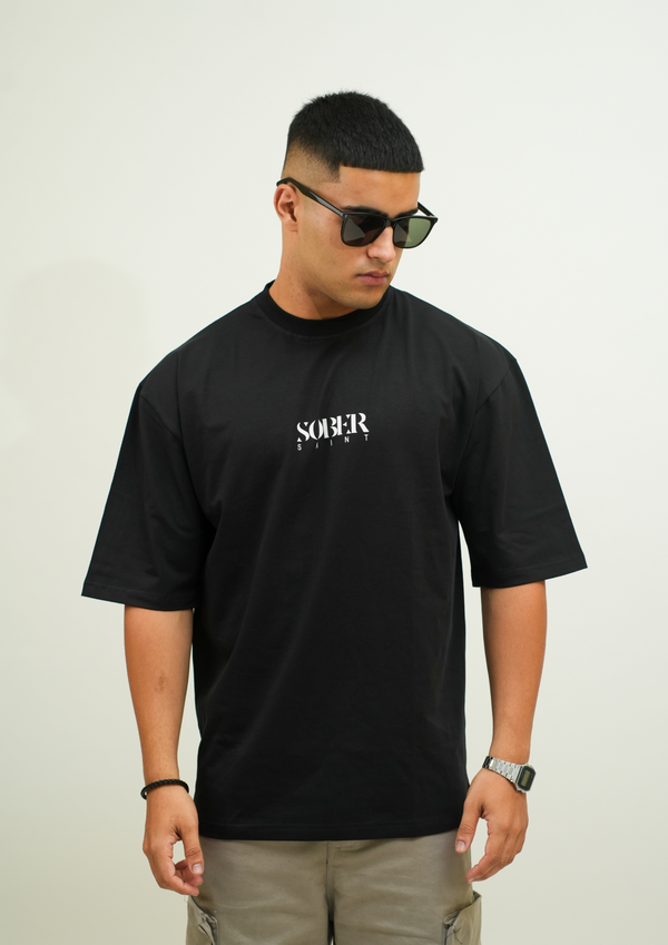 Tiger Black Print Oversize T-Shirt