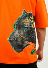 Tiger Orange Print Oversize T-Shirt