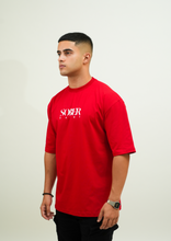 God Wings Red Print Oversize T-Shirt